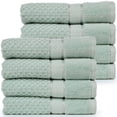 thumbnail image 1 of Ample Decor 100% Cotton Hand Towel for Kitchen Set of 8 Mint Green - 18 X 28 Inch - Mulaayam Collection, 1 of 6