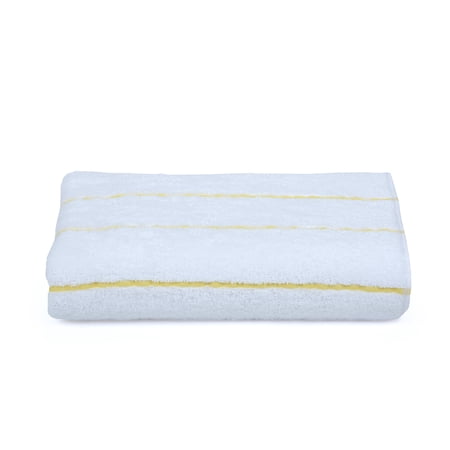 Ample Decor 100% Cotton Set of 1 Beach Towel Large Cabana Striped - Yellow - 30 x 68 inch