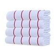 thumbnail image 1 of Ample Decor 100% Cotton Set of 4 Beach Towel Large Cabana Striped- Red -30 x 68 inch, 1 of 6