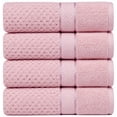 thumbnail image 1 of Ample Decor 100% Cotton Soft Pink Bath Towel Set of 4 - Super Soft, Quick-Dry, Popcorn Textured - Mulaayam Collection - 30 X 54 Inch, 1 of 6