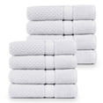 thumbnail image 1 of Ample Decor 100% Cotton Hand Towel for Bathroom Set of 8 - Highly Absorbent, Popcorn Textured -White - 18 X 28 Inch, 1 of 5