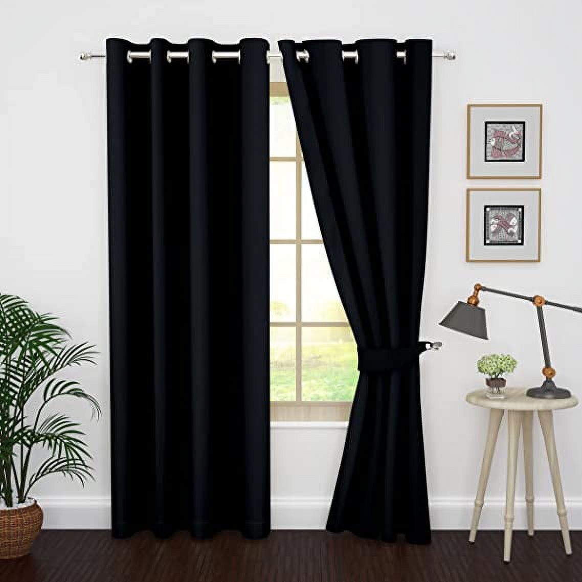 Ample Decor 2 Panel 46 x 63 inch 100 Polyester Blackout Curtains