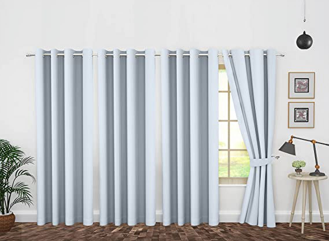 Ample Decor 4 Panel 46 x 63 inch 100 Polyester Blackout Curtains