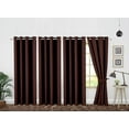 thumbnail image 1 of Ample Decor 4 Panel 46 x 95 inch 100% Polyester Blackout Curtains, Noise Reducing - Brown, 1 of 1