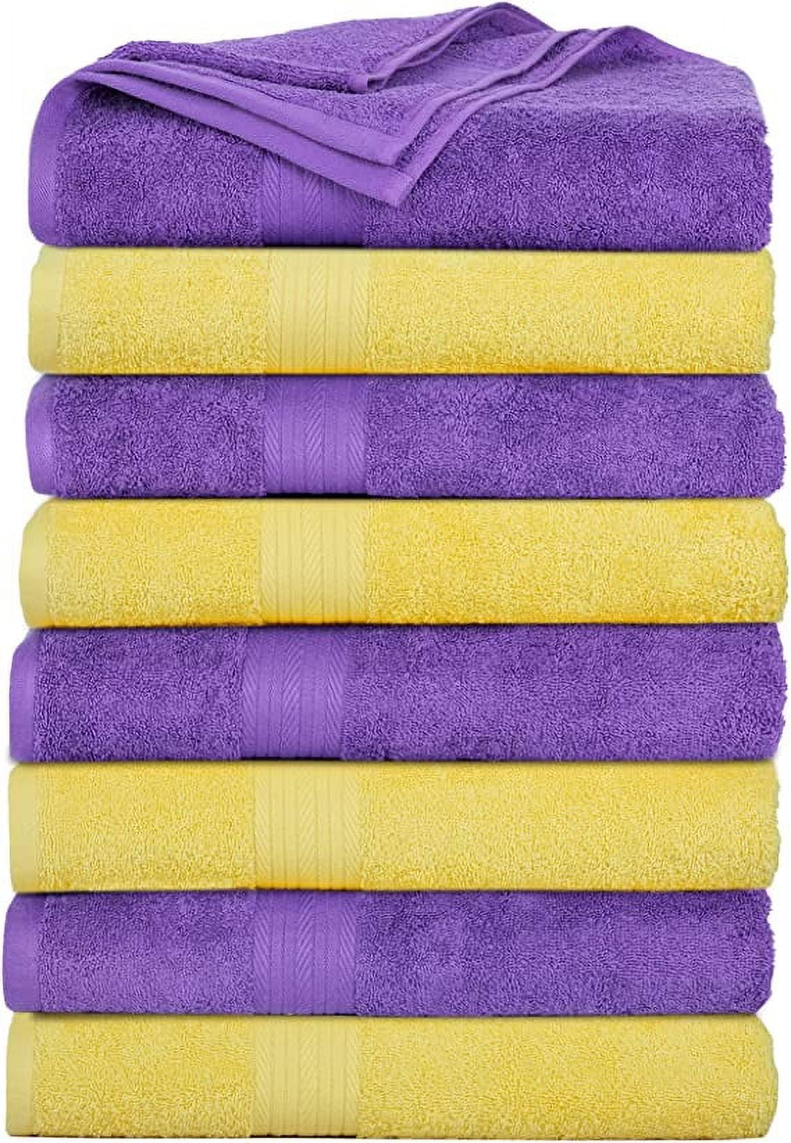 Groko Textiles Small and Lightweight Cotton Towels Assorted Pastel Mix 24 x  40 inches Towels (6)