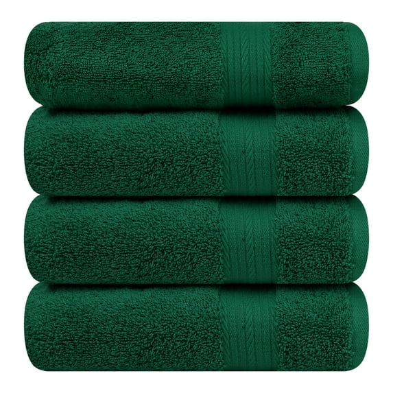 Ample Decor Bath Towel for Bathroom 30X54 inch 100% Cotton - 4pcs Green