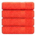 thumbnail image 1 of Ample Decor Bath Towel for Bathroom 30X54 inch 100% Cotton - 4pcs Orange, 1 of 5