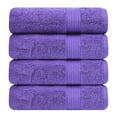 thumbnail image 1 of Ample Decor Bath Towel for Bathroom 30X54 inch 100% Cotton - 4pcs Purple, 1 of 5