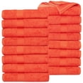thumbnail image 1 of Ample Decor Bath Towels 30X54 inch 100% Cotton - 16pcs Orange, 1 of 7