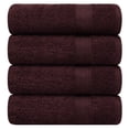 thumbnail image 1 of Ample Decor Bath Towels for Bathroom 30X54 inch 100% Cotton - 4pcs Brown, 1 of 6