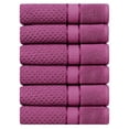 thumbnail image 1 of Ample Decor Bathroom Hand Towel 18 X 28 Inch 600 GSM 100% Cotton - Popcorn Textured Towel - 6Pcs Grape Purple, 1 of 6