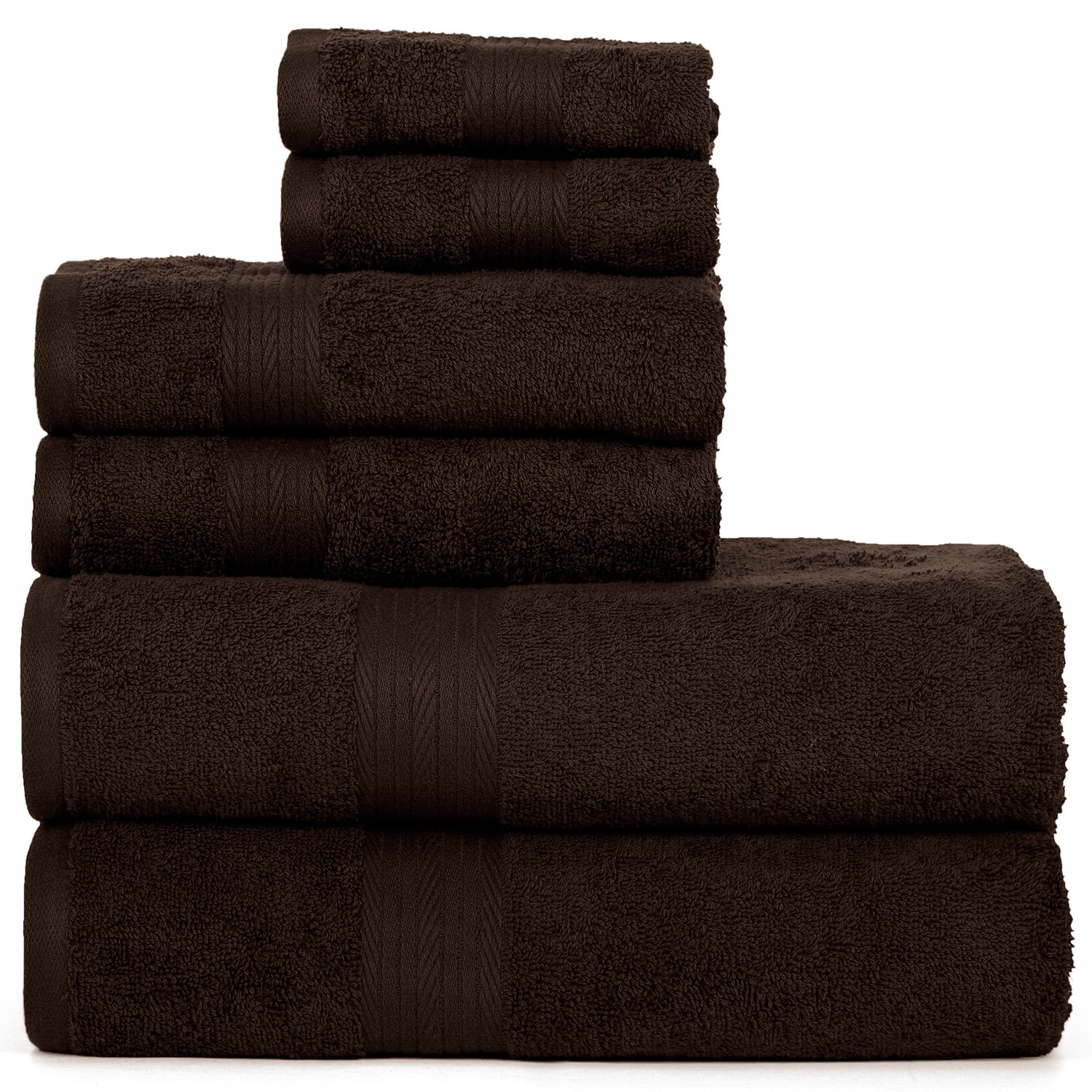 Ample Decor 6-Piece Luxury Cotton Bathroom Towel Set - Bath, Hand and ...