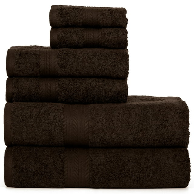 Ample Decor Bathroom Towel Set of 6 2 Hand Towel, 2 Bath Towel, 2
