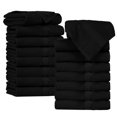 thumbnail image 1 of Ample Decor Black Bath Towels for Bathroom Set of 16 100% Cotton Popcorn Textured -Quick Dry, Highly Absorbent, OEKO-TEX Certified, Machine Washable - Mulaayam Collection - 30 X 54 Inch, 1 of 5