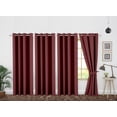 thumbnail image 1 of Ample Decor Blackout Curtain 46 x 63 inch Maroon Set of 4 Panels, Room Darkening for Living Room, Noise Reducing, Privacy Protection, 1 of 6