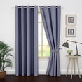 thumbnail image 1 of Ample Decor Blackout Curtain 46 x 95 inch Light Purple Set of 2 Panels, Room Darkening for Bedroom, Noise Reducing, Privacy Protection, 1 of 6