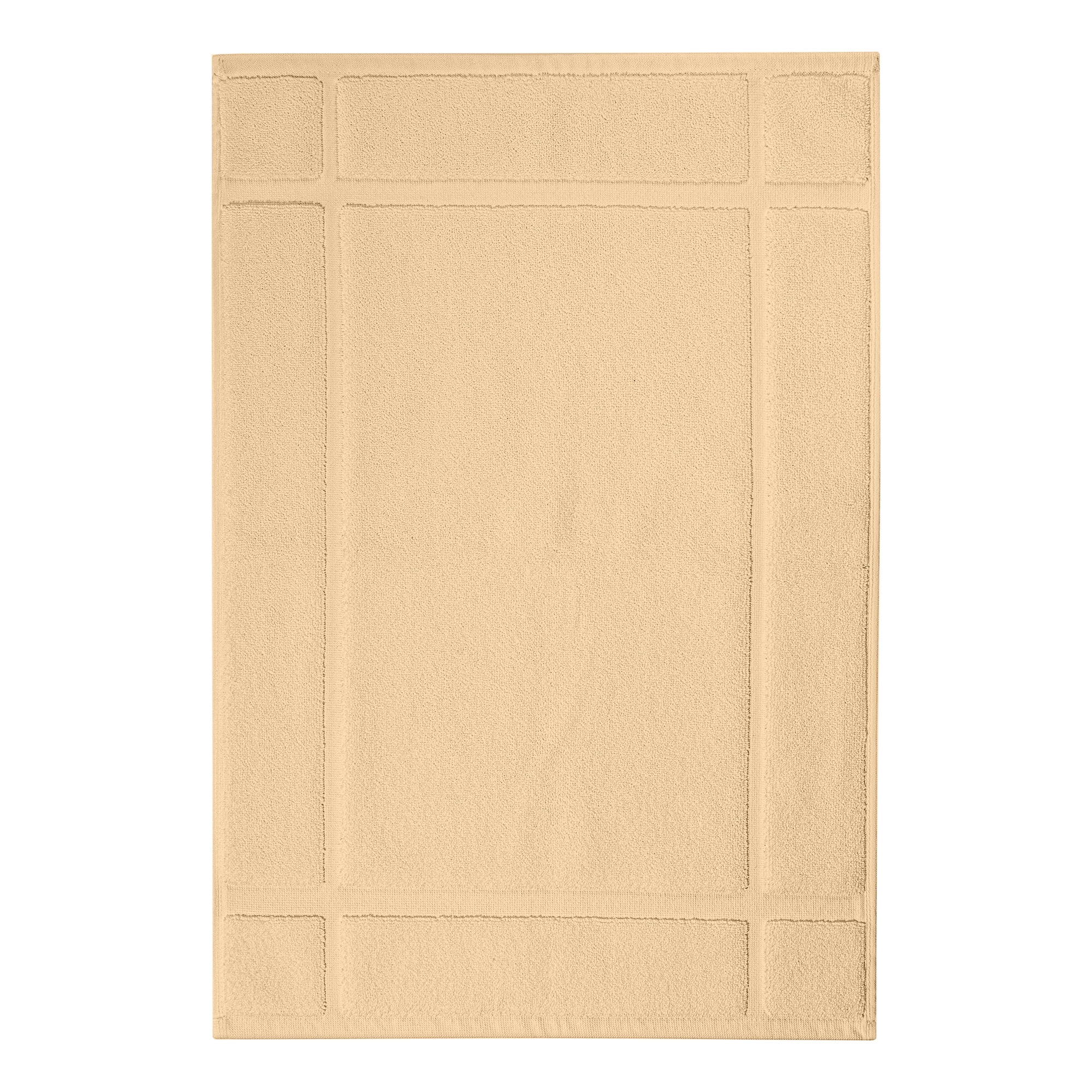 Beige Cotton 17" x 24" Super-Absorbent Bath Mat
