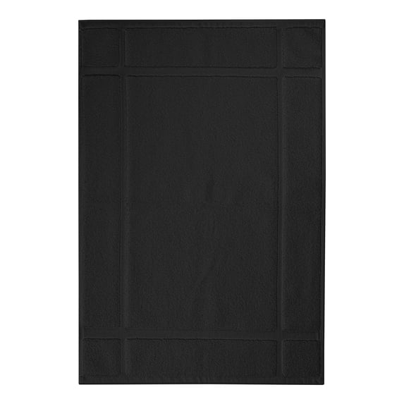 Ample Decor Cotton Bath Mats 1 Pack 34x20 inches 1350 GSM - for Bathroom Floor, Shower - Black