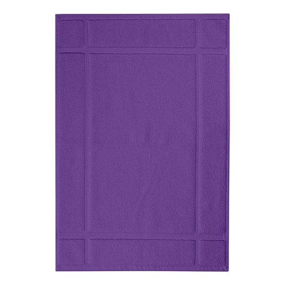 Ample Decor Cotton Bath Mats 1 Pack 34x20 inches 1350 GSM - for Bathroom Floor, Shower - Purple