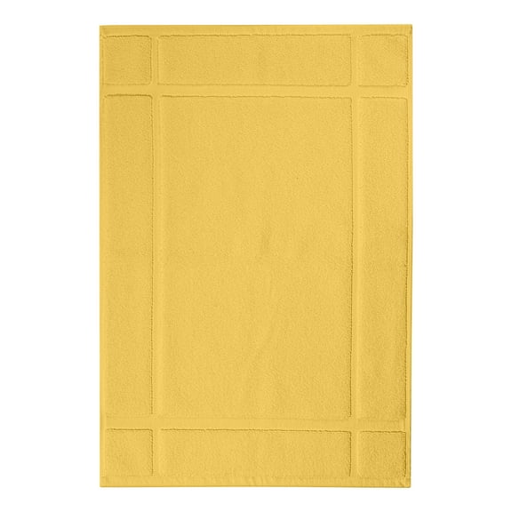 Ample Decor Cotton Bath Mats 1 Pack 34x20 inches 1350 GSM - for Bathroom Floor, Shower - Yellow
