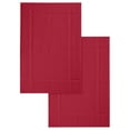 thumbnail image 1 of Ample Decor Cotton Bath Mats 2 Pack 34 x 20 inches 1350 GSM - for Bathroom Floor, Shower - Red, 1 of 7