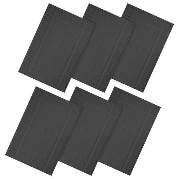 Ample Decor Cotton Bath Mats 6 Pack 34 x 20 inches 1350 GSM - for Bathroom Floor, Shower - Grey