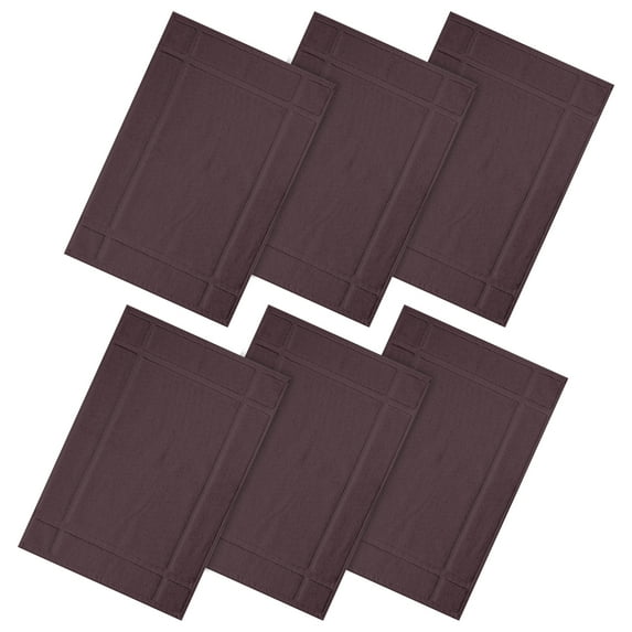 Ample Decor Cotton Bath Mats 6 Pack 34x20 inches 1350 GSM - for Bathroom Floor, Shower - Brown