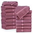 thumbnail image 1 of Ample Decor Grape Purple Bath Towels for Bathroom Set of 16 100% Cotton Popcorn Textured, Machine Washable - Mulaayam Collection - 30 X 54 Inch, 1 of 6