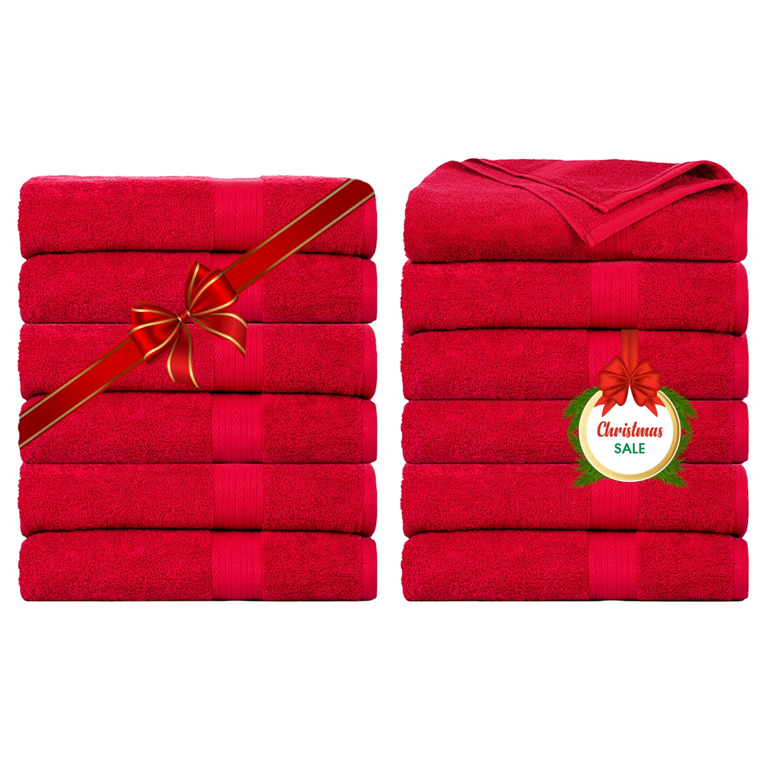 Christmas red hotsell bath towels