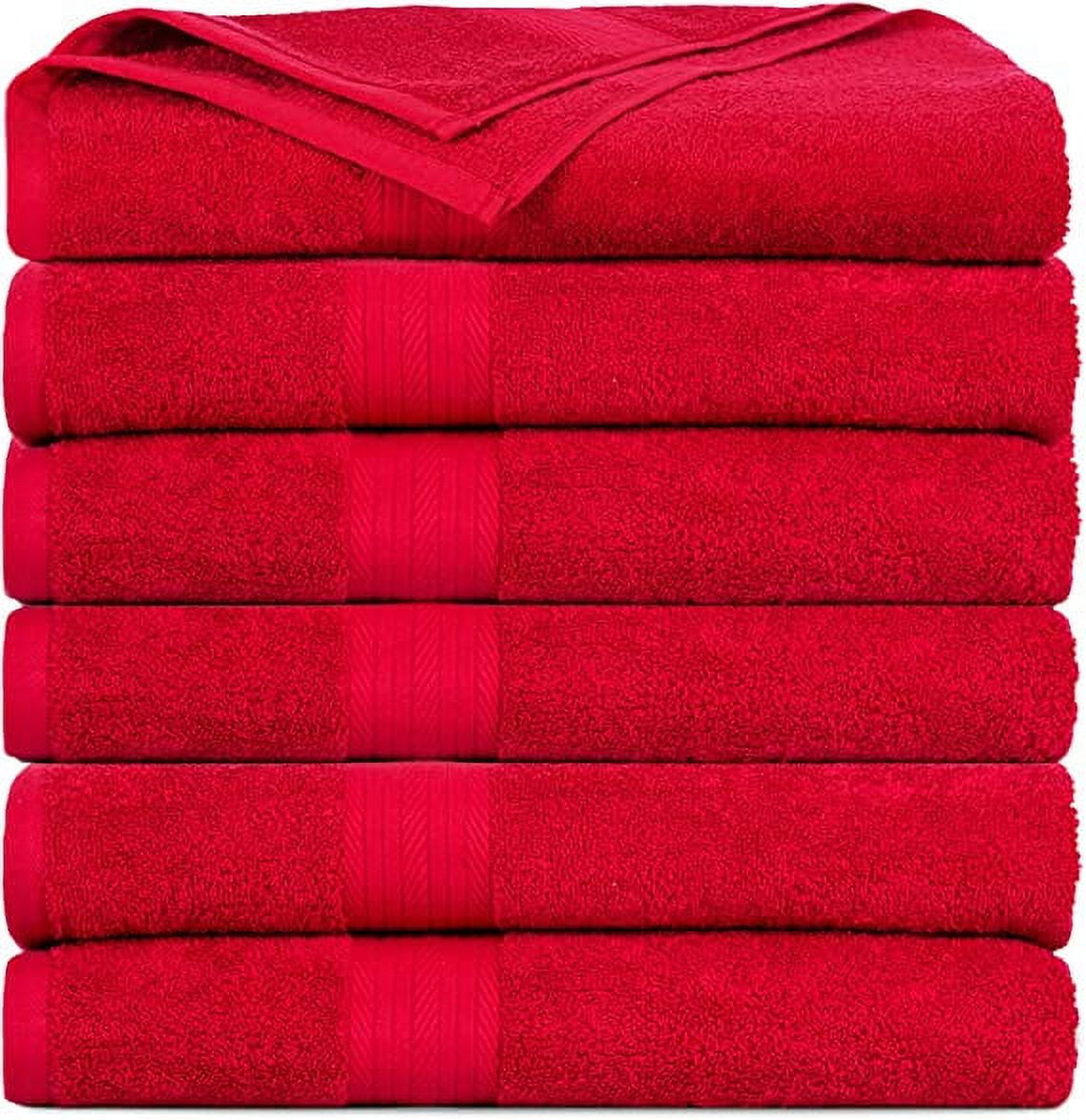 Mainstays 4-Pack 16”x26” Woven Kitchen Towel Set, Red Sedona 