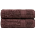 thumbnail image 1 of Ample Decor Hand Towel Set of 2 100% Cotton 18X28 inch - Brown, 1 of 7