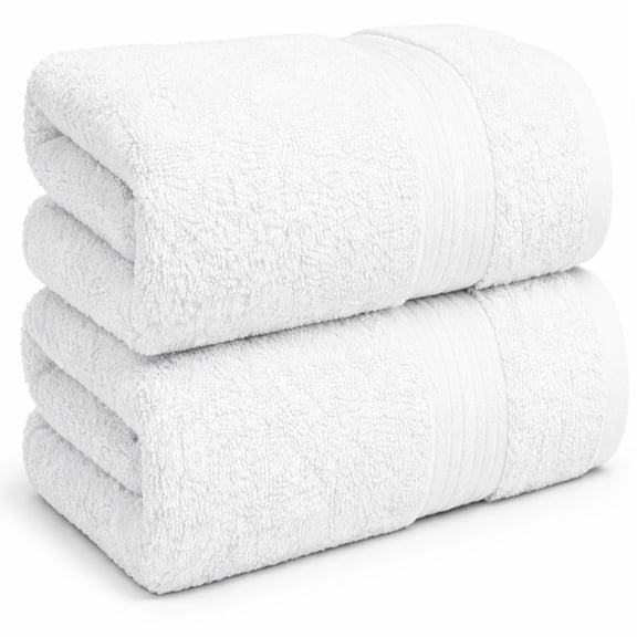 Ample Decor Hand Towel Set of 2 100% Cotton 18X28 inch - Christmas White