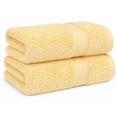 thumbnail image 1 of Ample Decor Hand Towel Set of 2 100% Cotton 18X28 inch - Yellow, 1 of 6