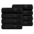 thumbnail image 1 of Ample Decor Hand Towels 100% Cotton for Bathroom 18X28inch -8pcs Black, 1 of 6