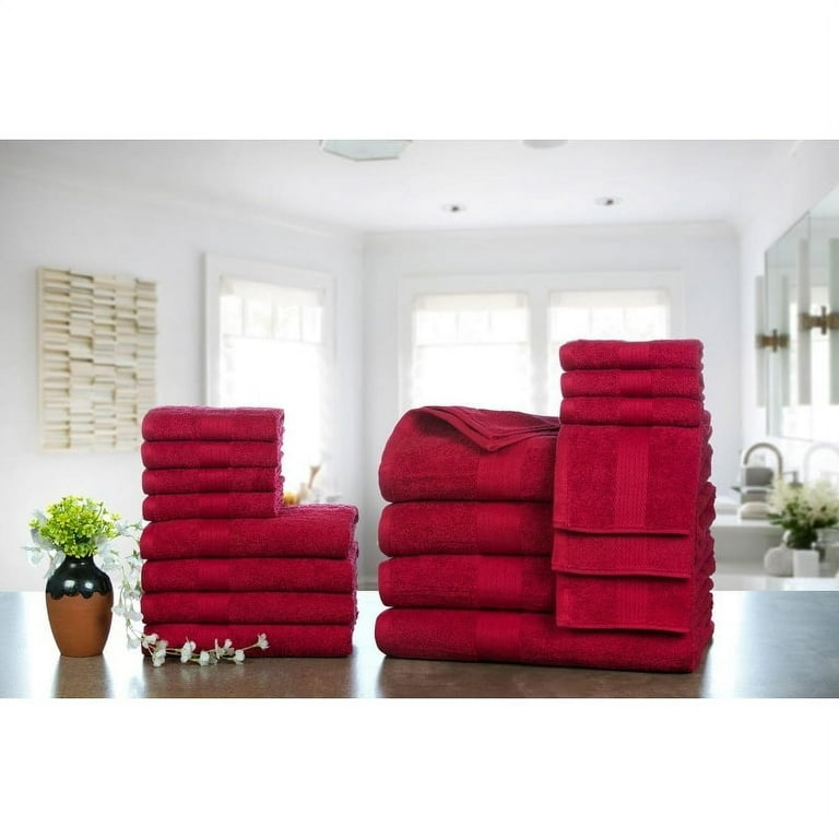 Red decorative bathroom towels sale