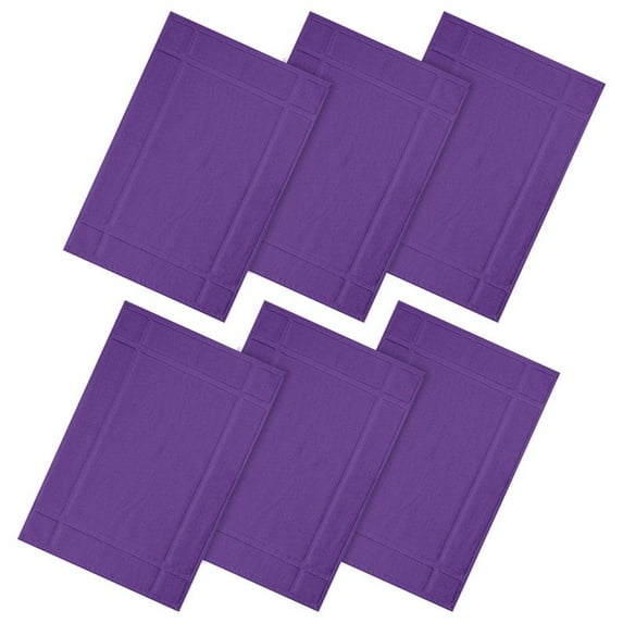 Ample Decor Pure Cotton 1350 GSM Bath Mats Highly Absorbent by - 6 Pack 34"X20" - Purple