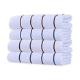 thumbnail image 1 of Ample Decor Pure Cotton Beach Towel Cabana Striped by - Set of 4 - 30 X 68 Inch Navy,Brown, 1 of 4