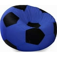 thumbnail image 1 of Ample Decor Soccer Leatherette Bean Bag Cover (Filler Not Included), Double Stitched, Ideal for Children and Teenagers - Blue & Black, 1 of 6