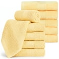 thumbnail image 1 of Ample Decor Washcloths 12 x 12 inch 10pcs 600 GSM 100% Cotton, Lightweight, Quick Drying, Fingertip Towels for Gym, Kitchen - Yellow, 1 of 6