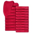 thumbnail image 1 of Ample Decor Washcloths 12 x 12 inch 20 Piece 600 GSM 100% Cotton, Lightweight, Quick Drying, Machine Washable Fingertip Towels for Bathroom, Gym, Kitchen - Red, 1 of 6