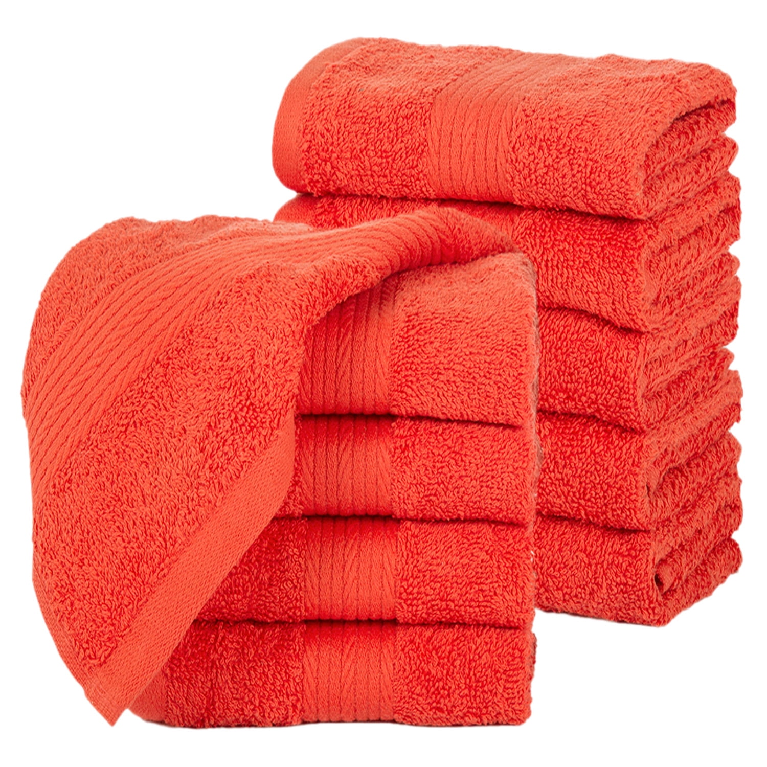 Ample Decor Washcloths 12 x 12 inch 10 Piece 600 GSM 100 Cotton