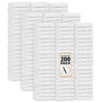 thumbnail image 1 of Ample Decor Washcloths 12 x 12 inch 200 Piece 600 GSM 100% Cotton, Lightweight, Quick Drying, Machine Washable Fingertip Towels for Bathroom, Gym, Kitchen - White, 1 of 4
