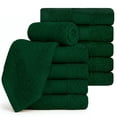 thumbnail image 1 of Ample Decor Washcloths for Bathroom 12 x 12 inch 10pcs 100% Cotton, Lightweight Fingertip Towels for Kitchen - Green, 1 of 6
