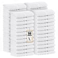 thumbnail image 1 of Ample Decor White Wash Cloth Set of 50 100% Cotton - Quick Dry, Highly Absorbent, Popcorn Textured - Mulaayam Collection - 12 X 12 Inch, 1 of 6