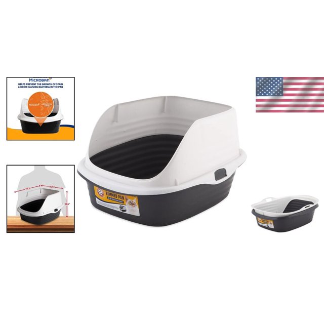 Ample Space EcoFriendly Litter Box with High Sides and Odor Management
