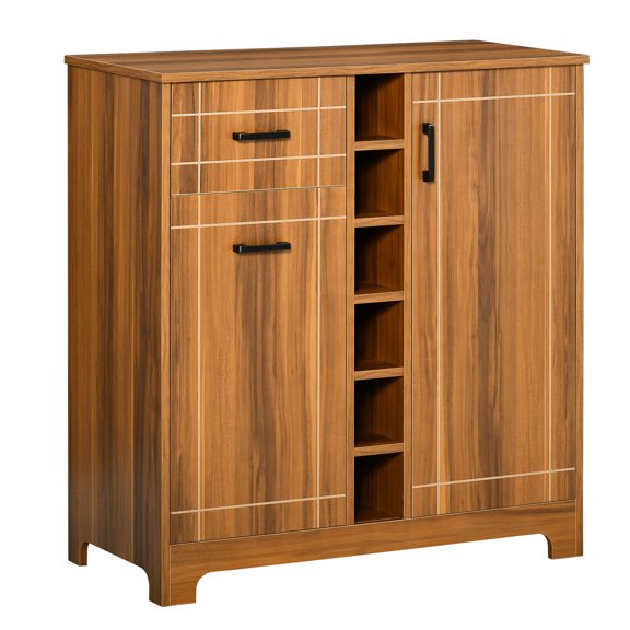 Ample Storage, Retro Aesthetic - Attractive Wine Rack for Dining Areas