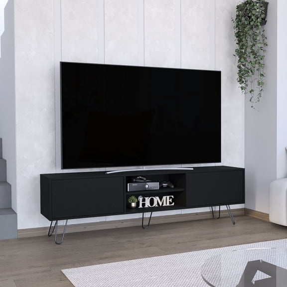 Ample Top Surface + Large Screen Fit - Home Entertainment Setup with Comfortable Viewing