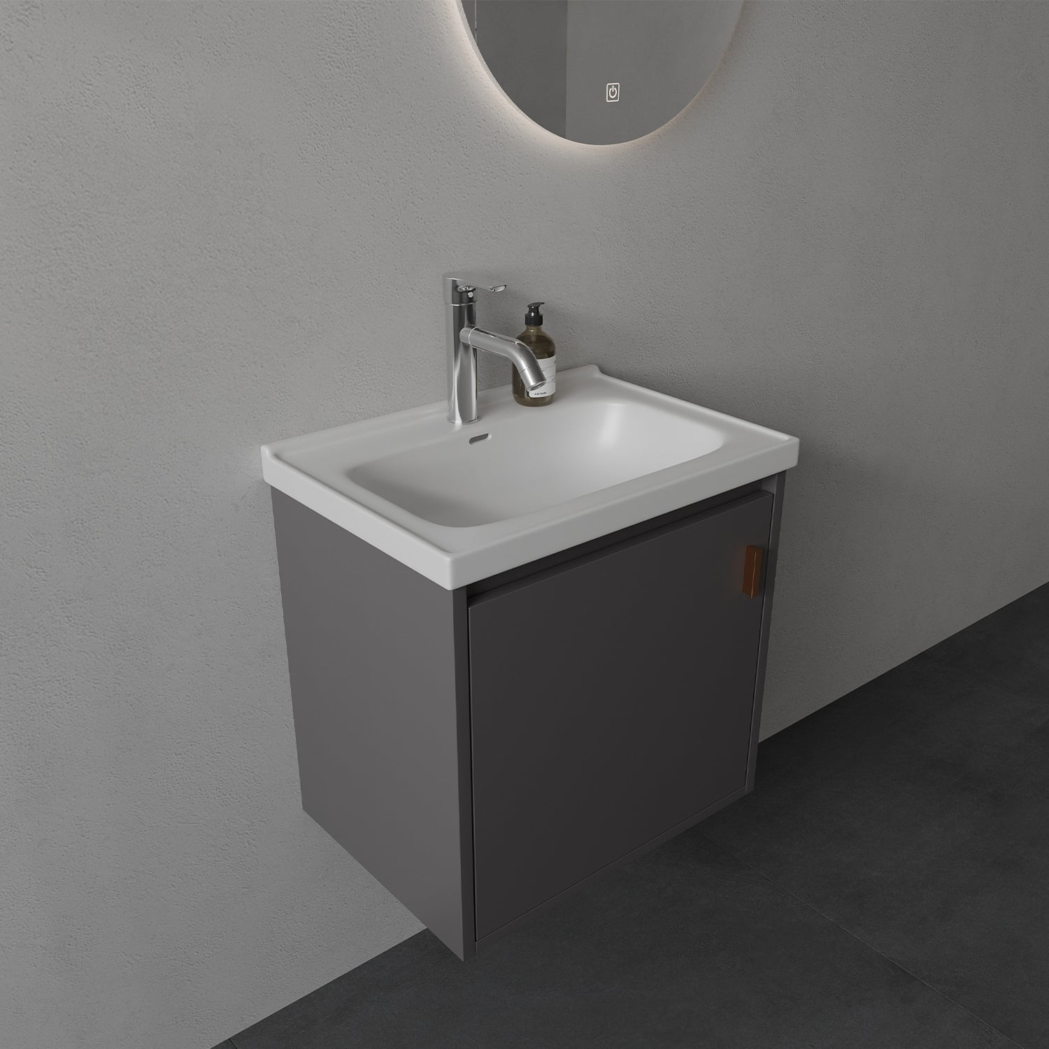 AmpleCharmic 20'' Bathroom Vanity with Sink, Wall Mounted Small ...