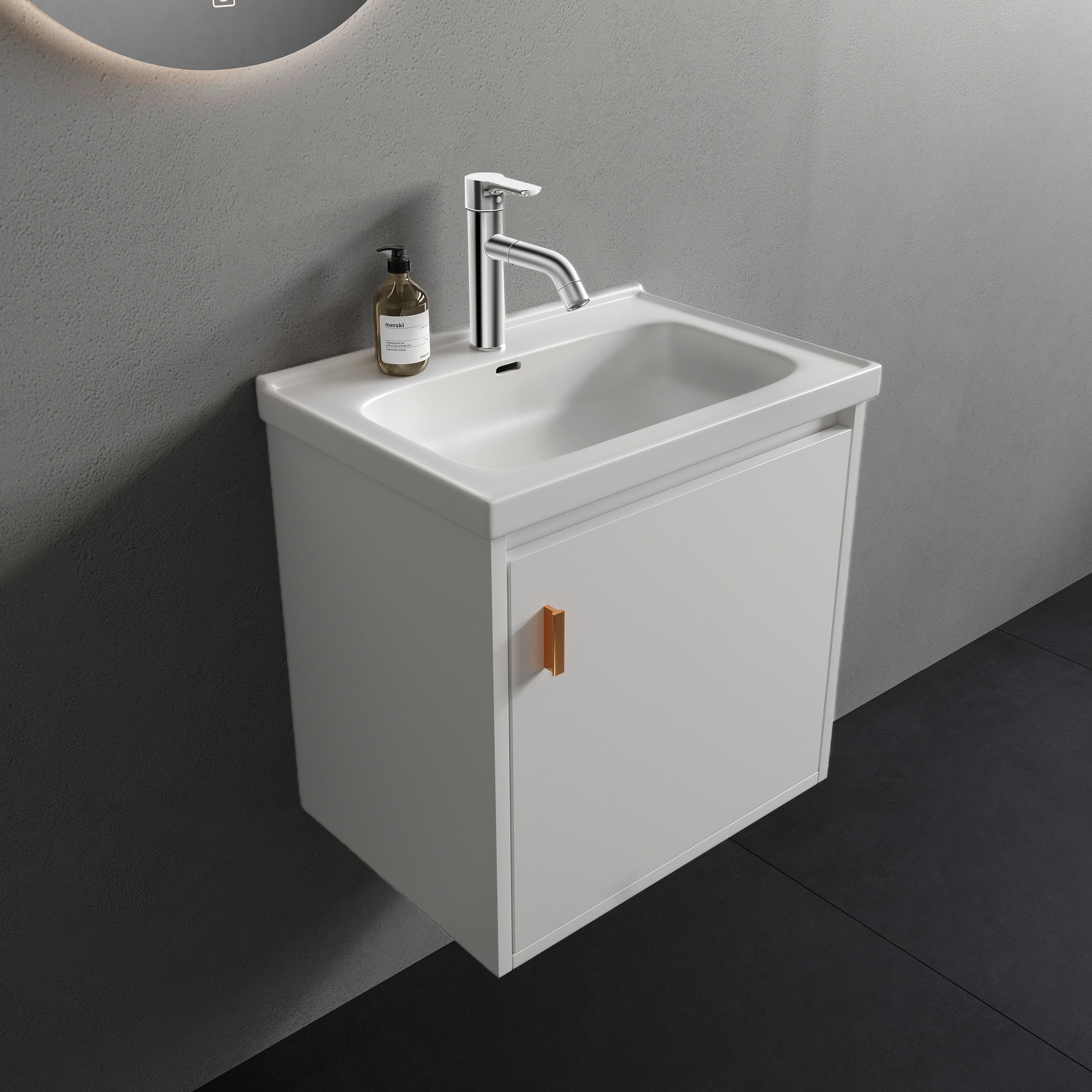 AmpleCharmic 20Inch Bathroom Vanity with Sink with Overflow, Large ...