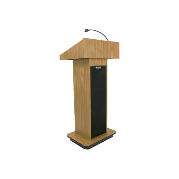 AmpliVox Executive S505 - Lectern - mobile - rectangular - mahogany - mahogany base